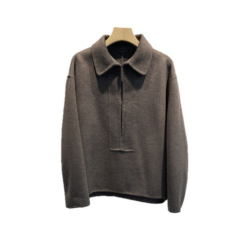 Damen Stylischer Halbzip Pullover Drune