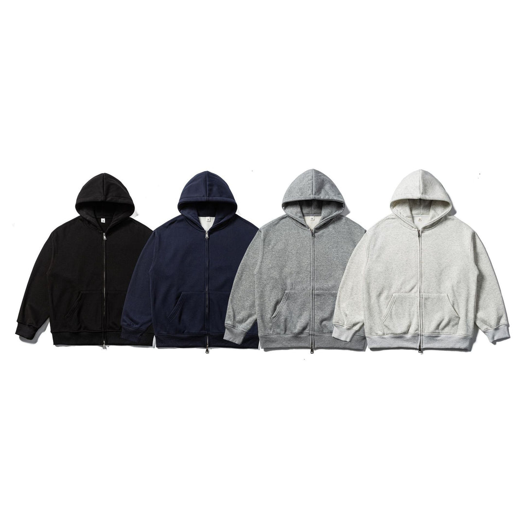 Unisex Kapuzen-Sweatjacke mit Zweiwege-Reißverschluss und Kängurutasche Drune