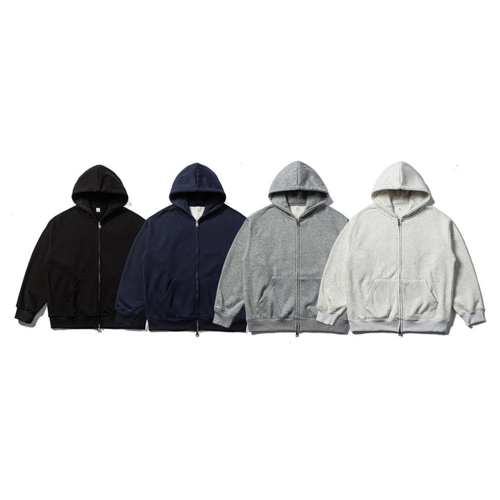Unisex Kapuzen-Sweatjacke mit Zweiwege-Reißverschluss und Kängurutasche Drune