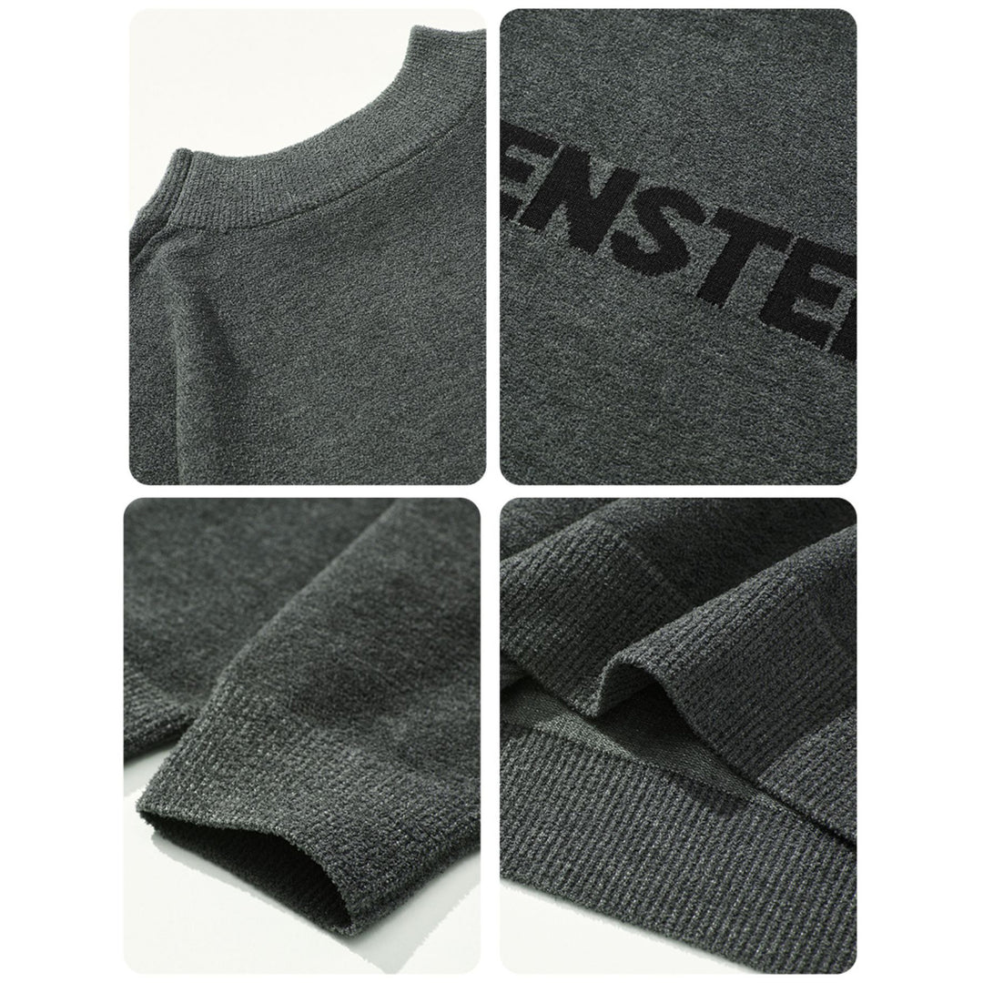 Herren Bequemer Oversized Pullover mit grafischem Schriftzug Drune