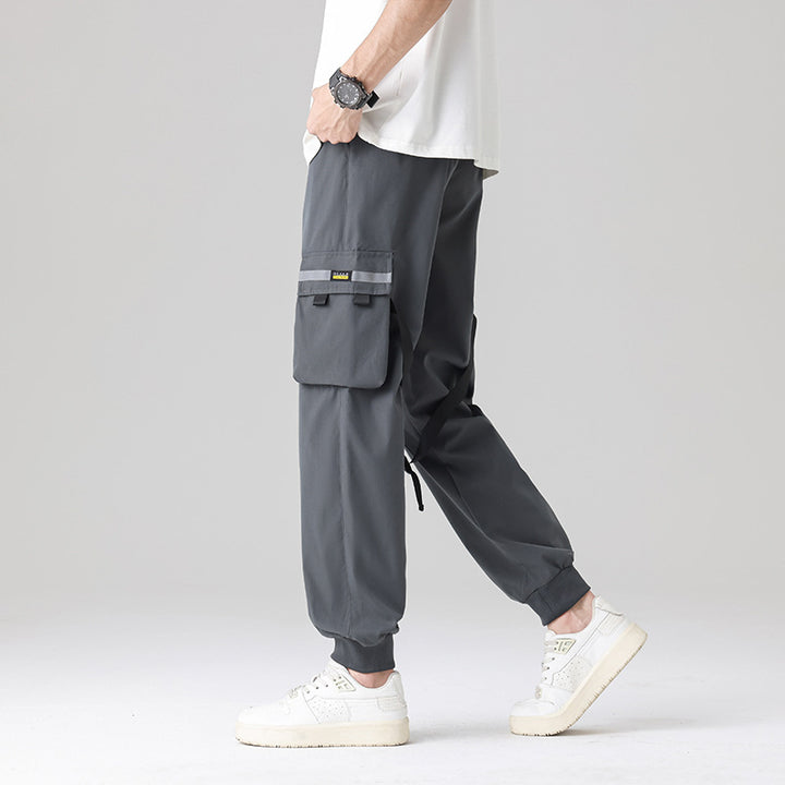 Herren Tech‑Utility Cargohose mit multifunktionalen Beintaschen, verstellbaren Gurtbändern & elastischen Bündchen Drune