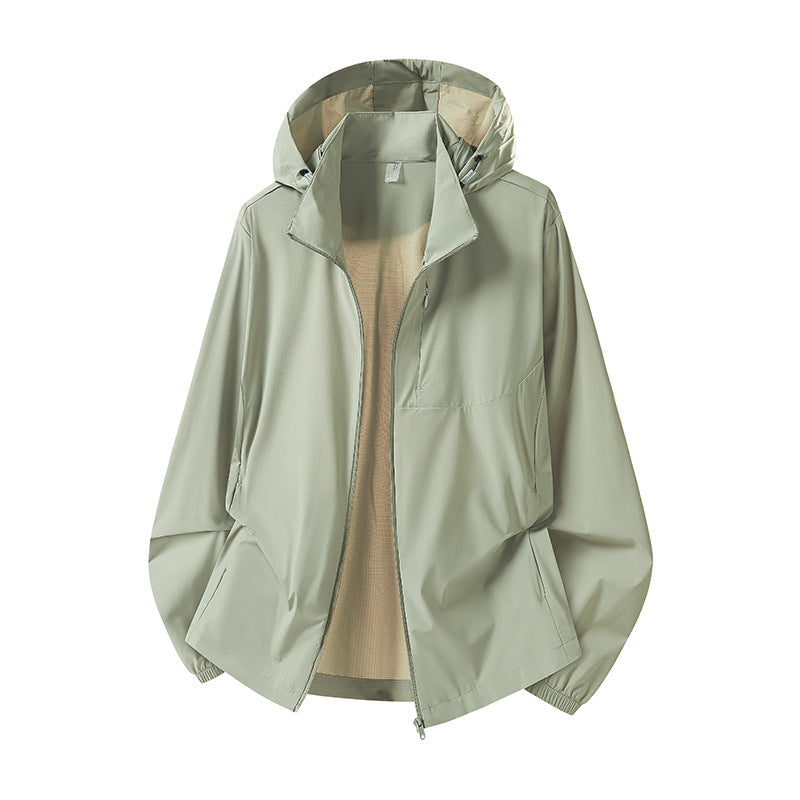 Damen Leichter Windbreaker mit Kapuze Drune
