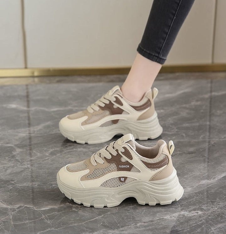 Damen Fashion Sneakers mit atmungsaktiver Mesh-Oberfläche und dämpfender Sohle Drune