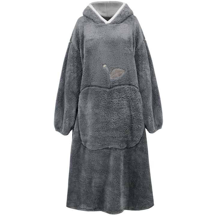 Damen Kuscheliger Hoodie-Decke mit großen Taschen und kontrastierendem Innenfutter Drune