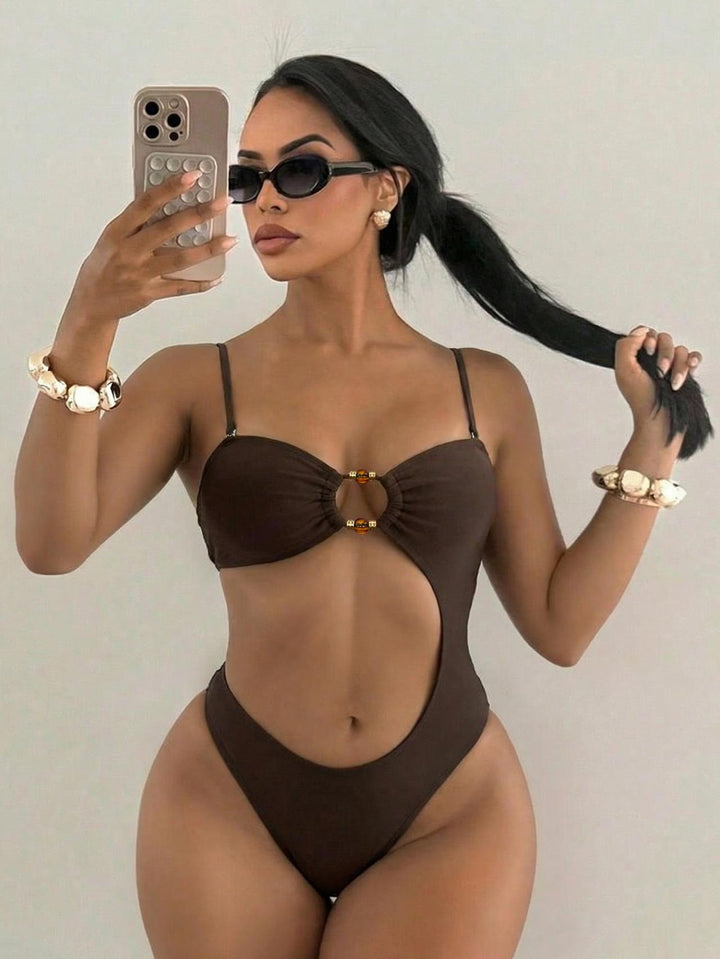Damen Cut-Out Badeanzug mit einzigartigem Ringdetail Drune