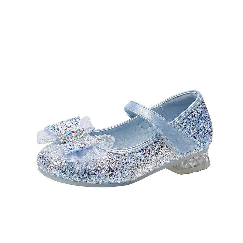 Damen Glitzernde Ballerinas mit Schleife Drune