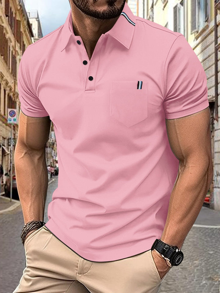 Herren Polohemd mit modernem Schnitt und Brusttasche Drune