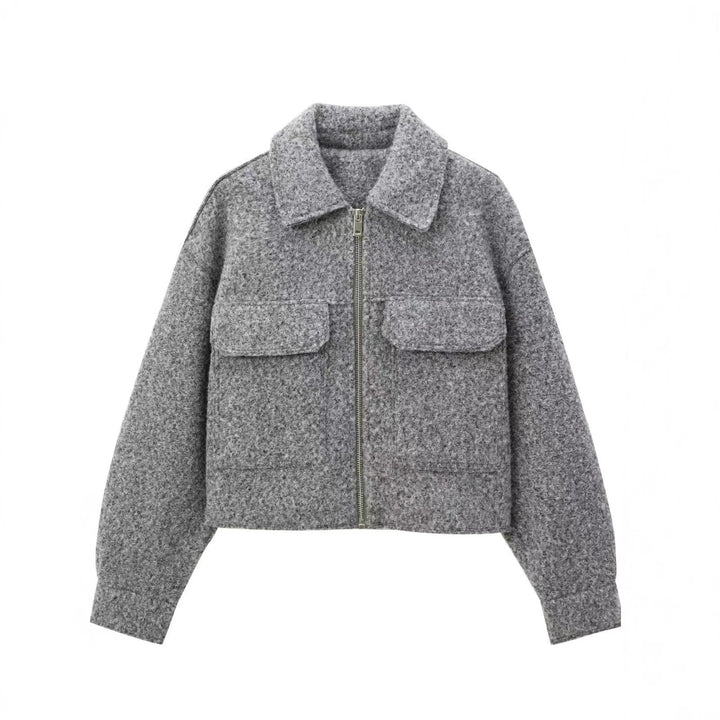 Damen Elegante Oversize-Jacke mit Detailtaschen Drune