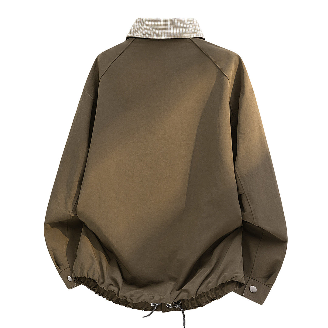 Herren Lässige Übergangsjacke mit Karomuster Drune