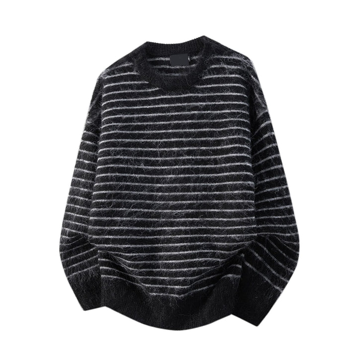 Damen Lässiger Strickpullover mit Streifen Drune