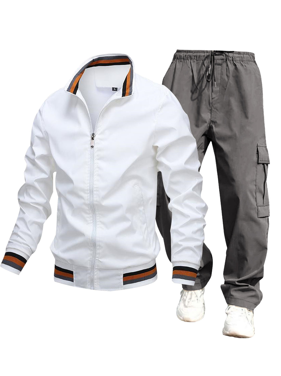 Herren Sportliche Jacke und Cargo-Hosen Drune