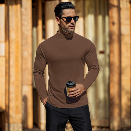 Herren Stehkragen Pullover aus weichem Baumwollmix Drune