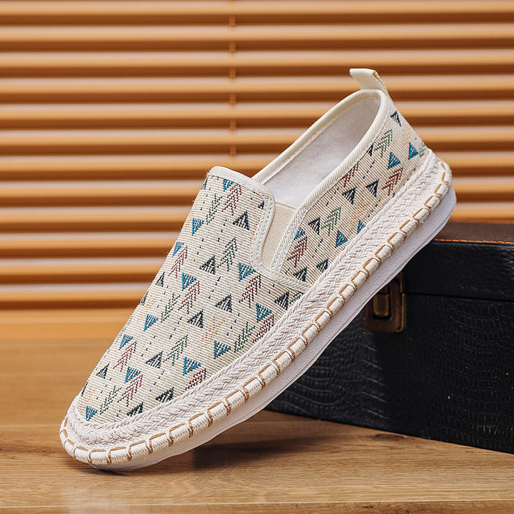 Damen Modische Slip-On Schuhe mit buntem Muster