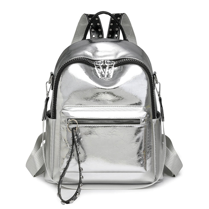 Drune | Rucksack - Silber - Hochwertiges Leder mit Polyester-Futter
