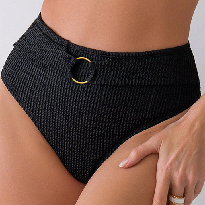 Damen Hochtaillierter Bikini mit sportlichem Oberteil und modischem Ringdetail Drune