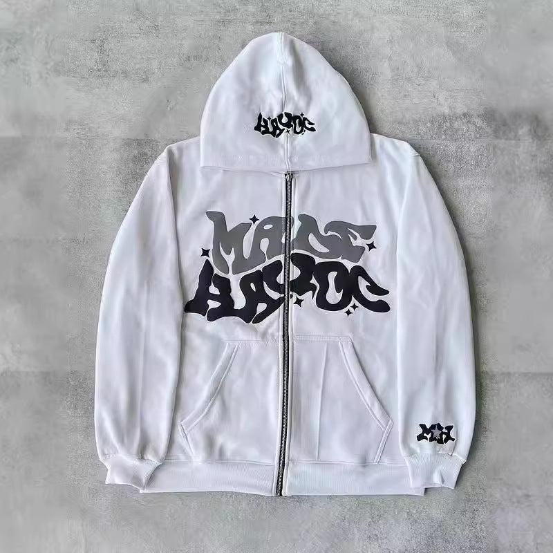 Damen Kapuzenjacke mit grafischem Schriftzug und lässigem Schnitt Drune