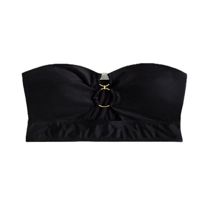Damen Bandeau-Bikini-Oberteil mit dekorativem Ring-Detail Drune