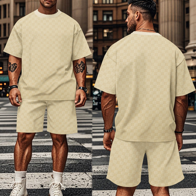Herren lässiges Kurzarm-Set mit bequemer Passform und stylischem Design Drune