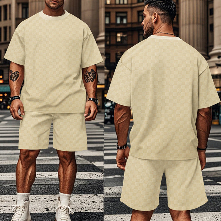 Herren lässiges Kurzarm-Set mit bequemer Passform und stylischem Design Drune