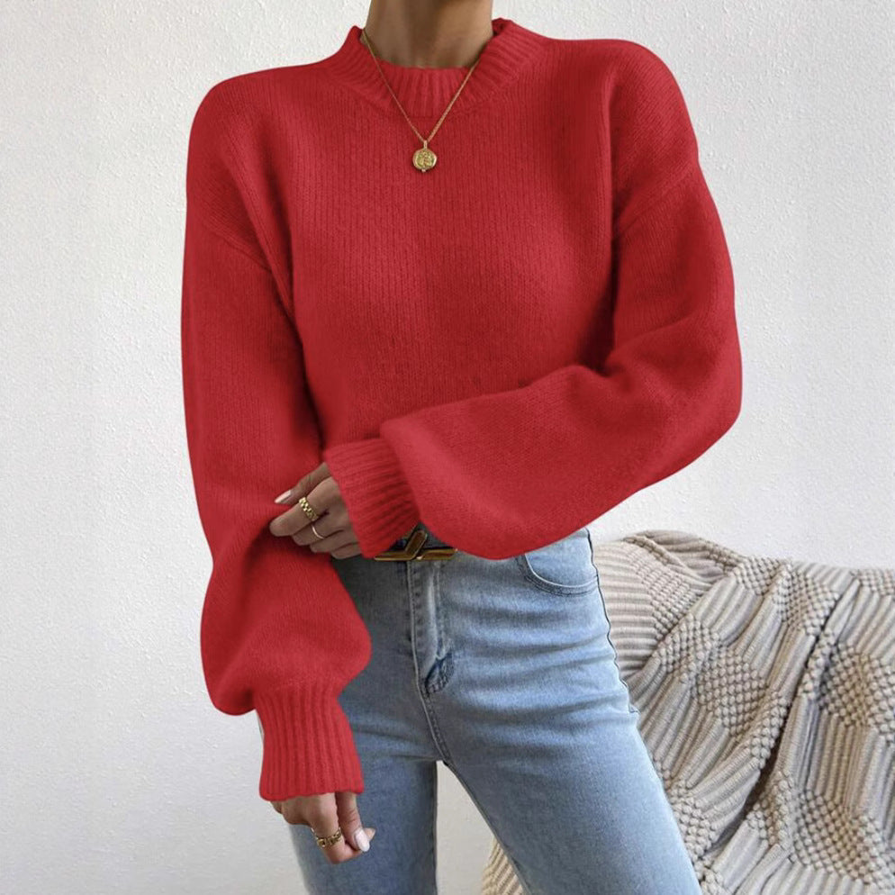 Damen Oversize Feinstrickpullover mit angedeutetem Mohair‑Effekt und verlängerten Rippbündchen Drune