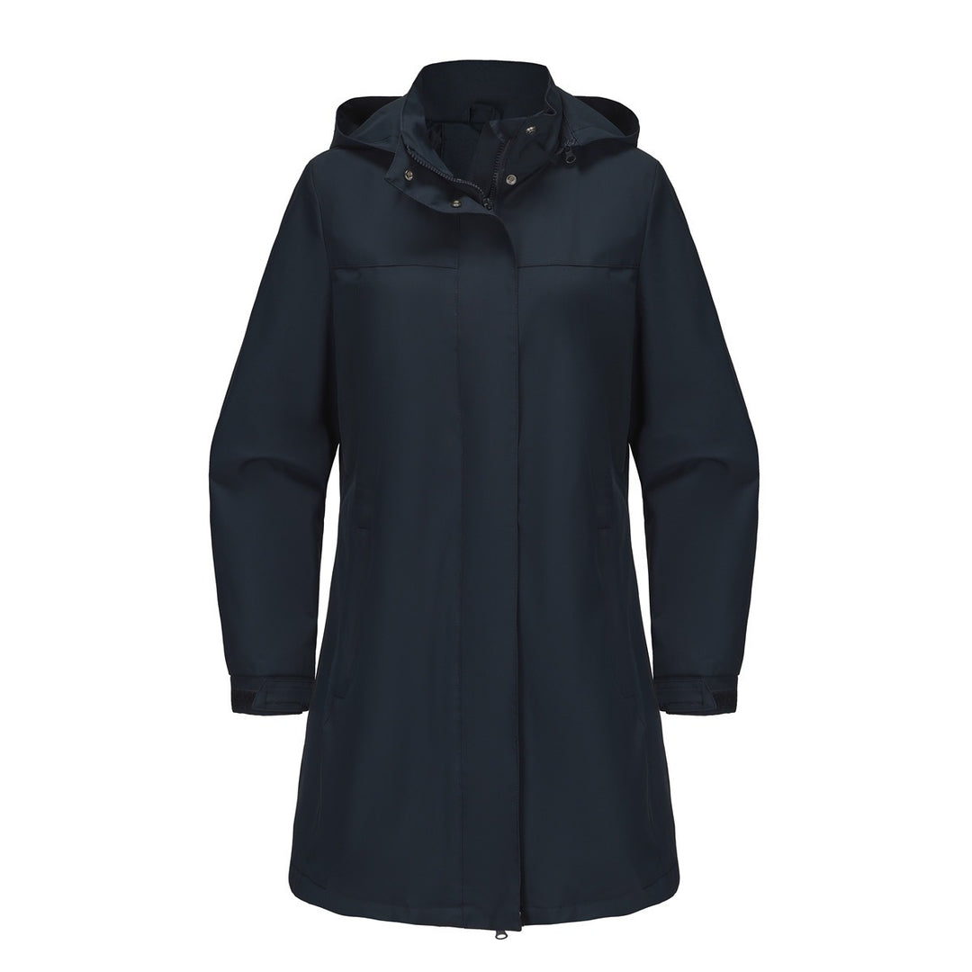 Drune | Lange Wasserdichte Regenjacke Mit Kapuze Für Damen