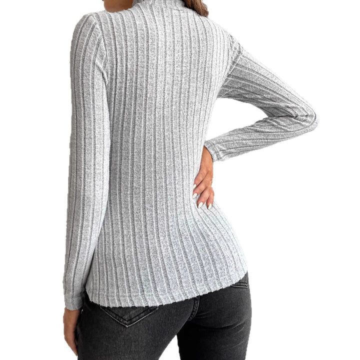 Damen Langarm Shirt mit Rippendesign Drune