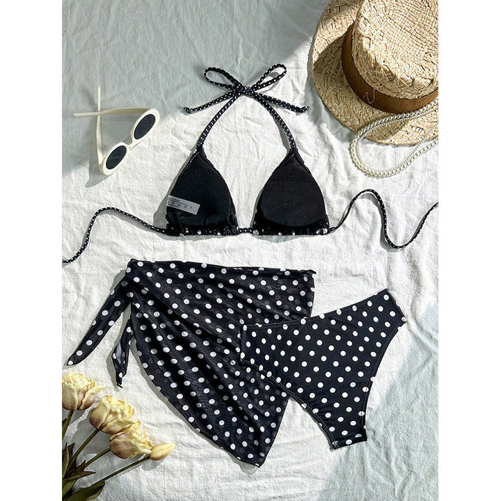 Damen Triangel-Bikini mit verspieltem Punktemuster und leichtem Cover-Up Drune