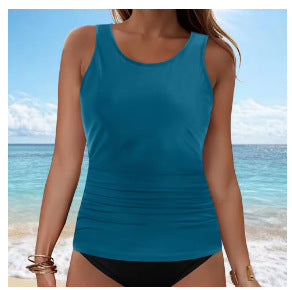 Damen Tankini-Oberteil mit Raffung Drune