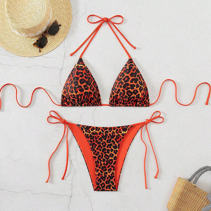 Damen Triangel-Bikini mit aufregendem Animal-Print Drune