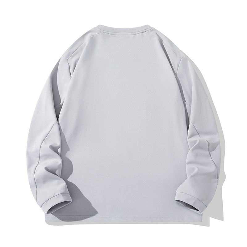 Unisex Oversize Langarm‑Sweatshirt mit Brustreißverschlusstasche und Rundhalsausschnitt Drune