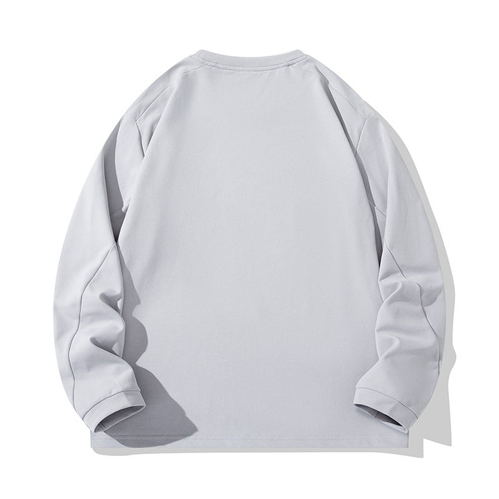 Unisex Oversize Langarm‑Sweatshirt mit Brustreißverschlusstasche und Rundhalsausschnitt Drune