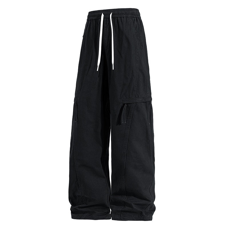 Herren Weite Cargo-Jogginghose im Baggy‑Schnitt mit Kordelbund & Mehrfachtaschen Drune