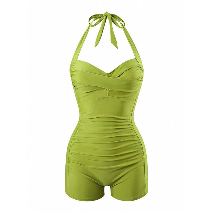 Damen Einteiler Badeanzug mit elegantem Rüschendesign Drune