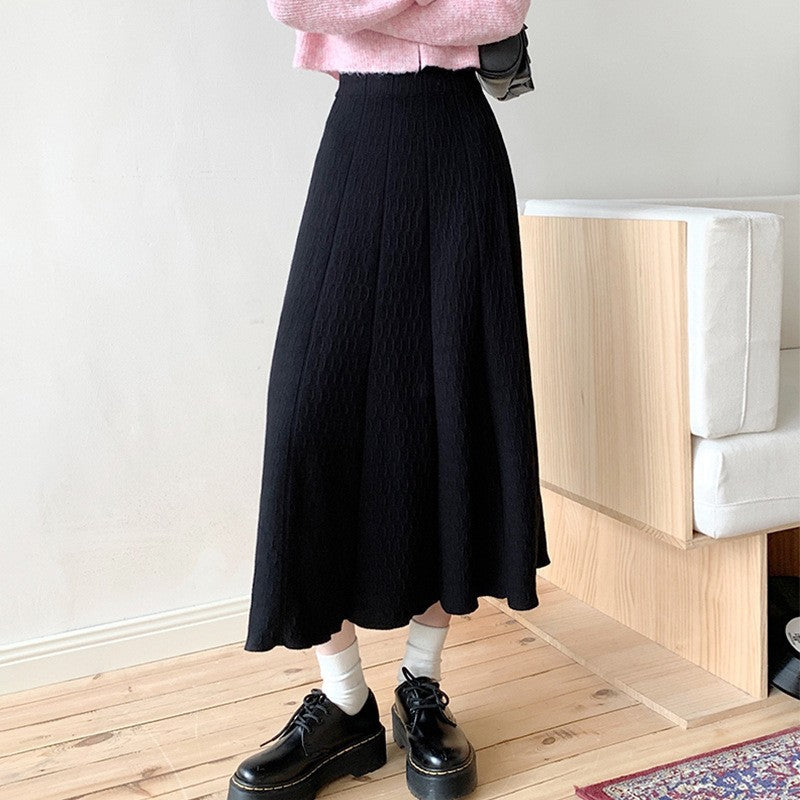 Damen Langer Rock mit strukturiertem Design Drune