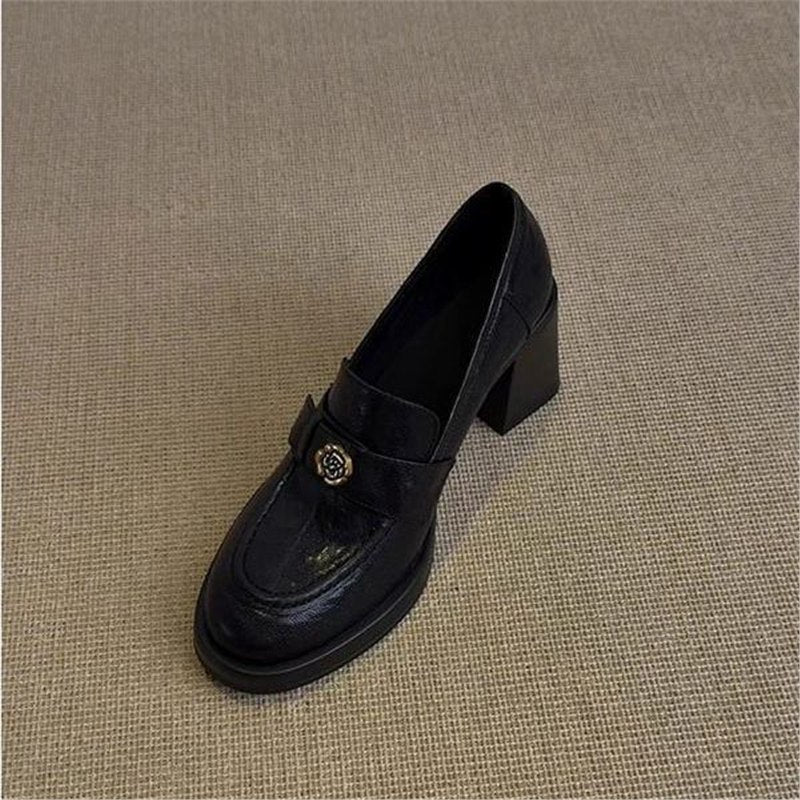 Damen Loafer mit massivem Blockabsatz und gepolstertem Komfortfußbett Drune