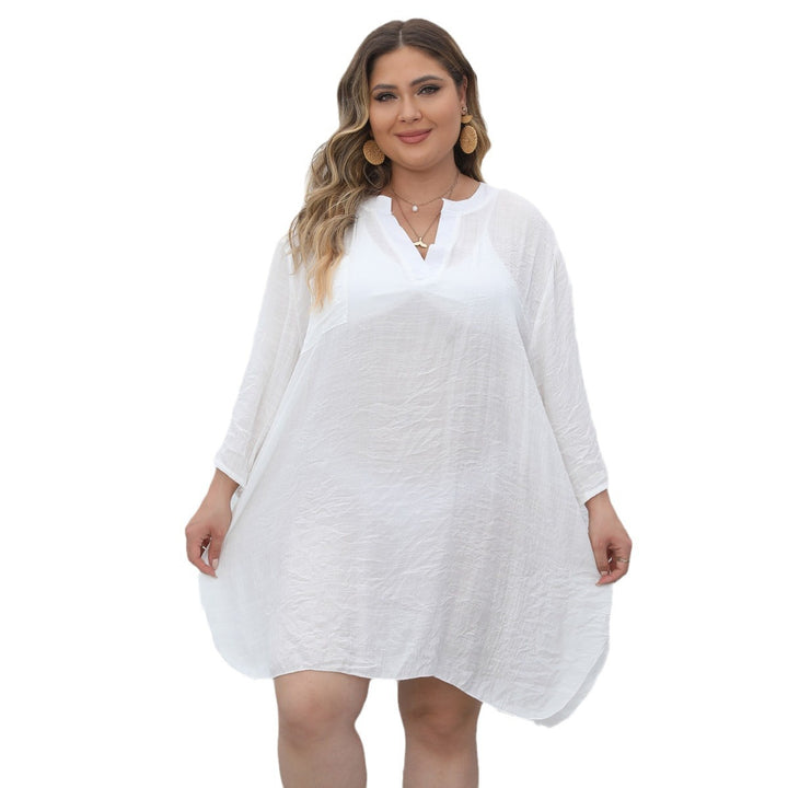 Damen lässiges Strandkleid mit seitlichem Schlitz Drune