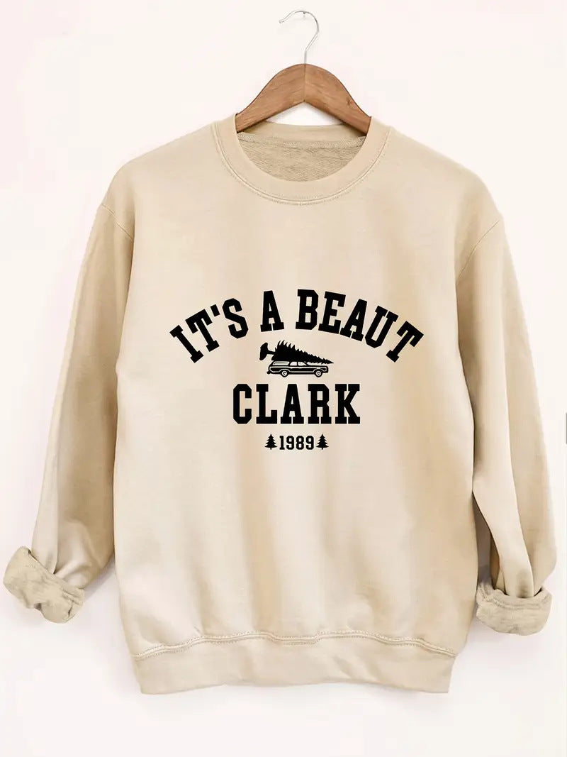 Damen Sweatshirt mit lässigem Schriftzug und bequemem Schnitt Drune