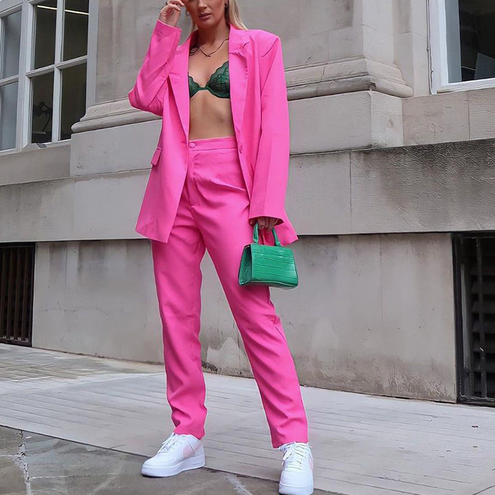 Damen Anzug im Oversize-Stil mit schickem Schnitt Drune