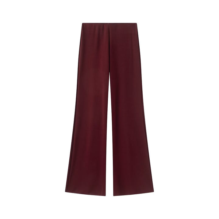 Damen Weite Satinhose mit hoher Taille und fließender Wide‑Leg‑Silhouette Drune