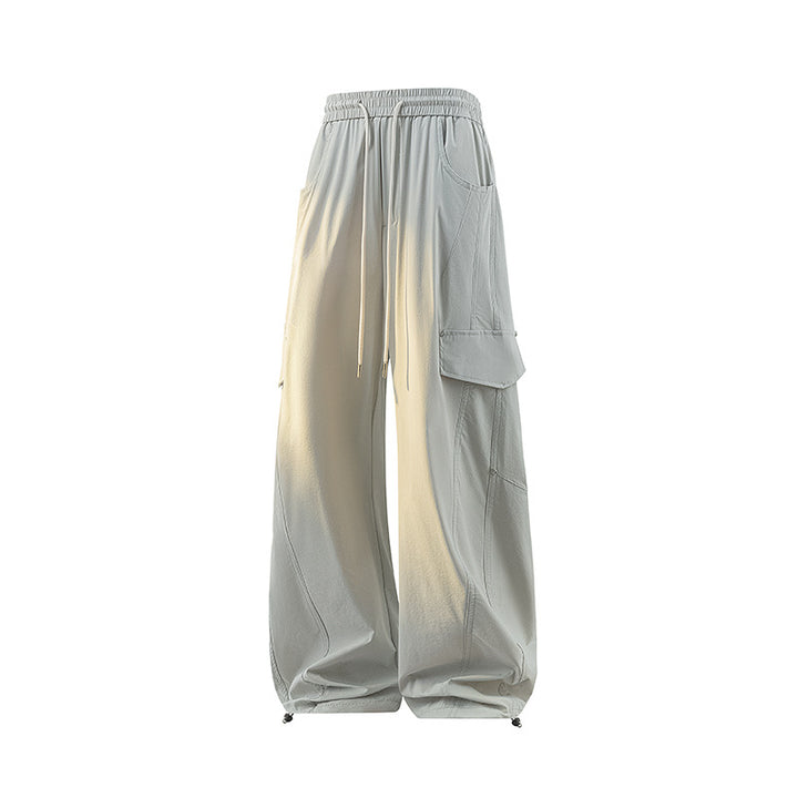 Damen Extraweite Cargo-Hose mit Tunnelzugbund, Klappentaschen und verstellbarem Beinabschluss Drune