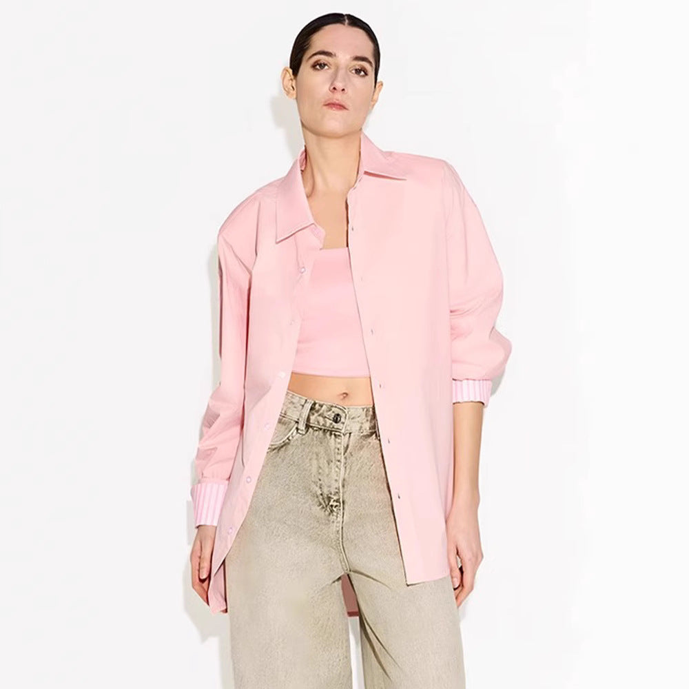 Damen Elegante und bequeme Bluse mit angeschnittenen Ärmeln Drune