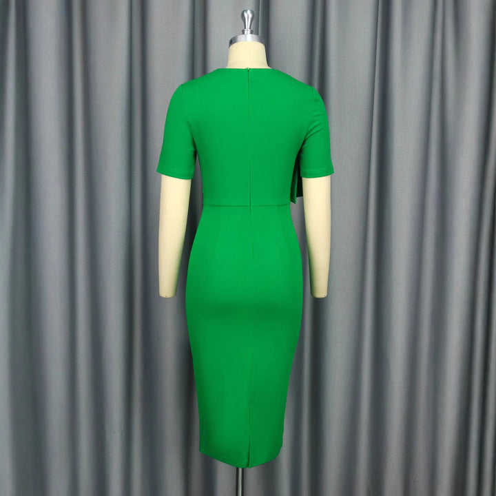 Damen Elegantes Etuikleid mit dekorativem Blumendetail Drune