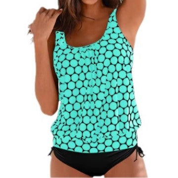 Damen Tankini mit elastischem Bund und gerafftem Oberteil Drune