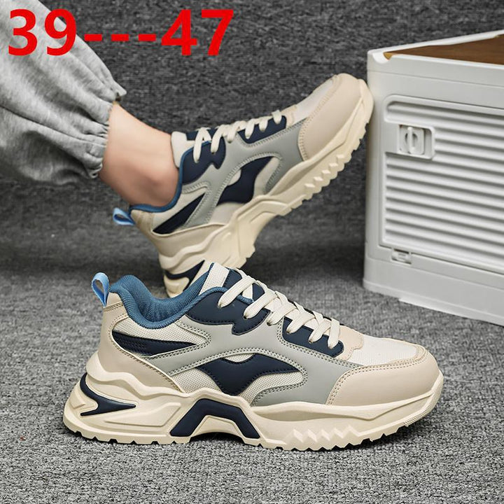 Herren Chunky Retro-Sneaker mit Wellen-Overlay und robuster Profilsohle Drune