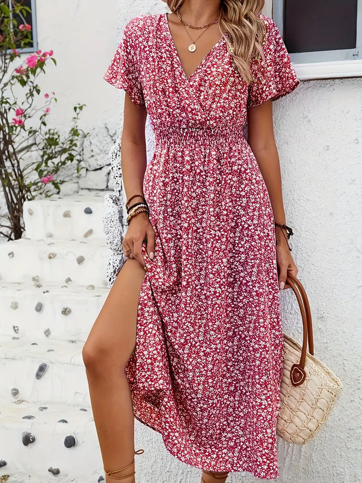 Damen Maxi-Kleid mit floralen Mustern Drune