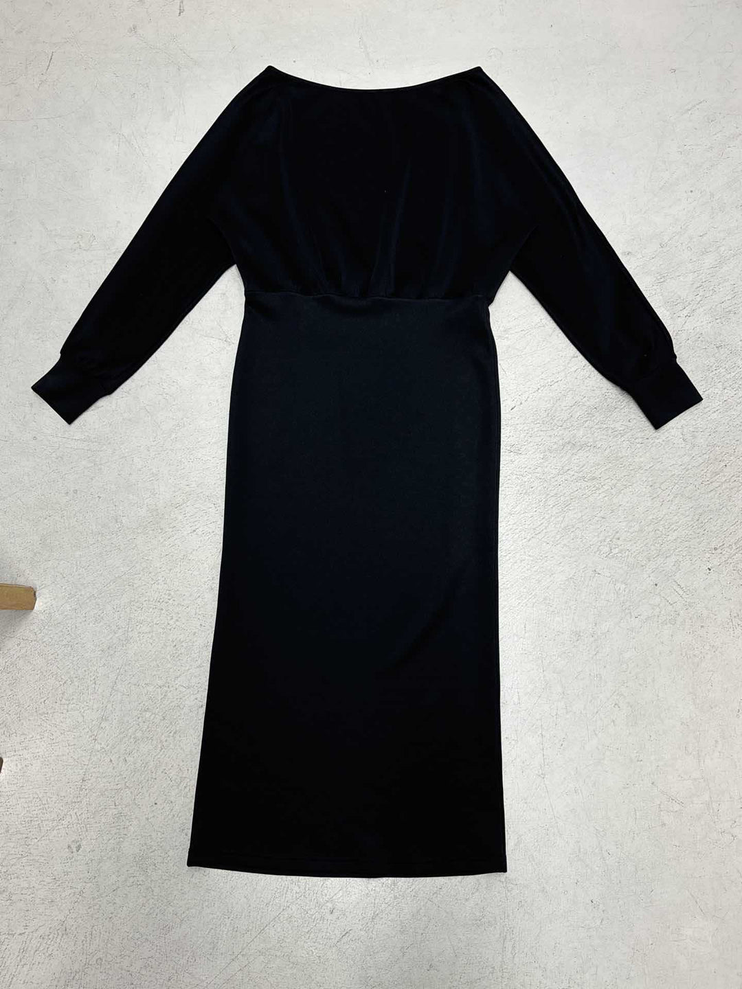 Damen nan figurbetontes Midikleid mit Fledermausärmeln und taillierter Passe Drune