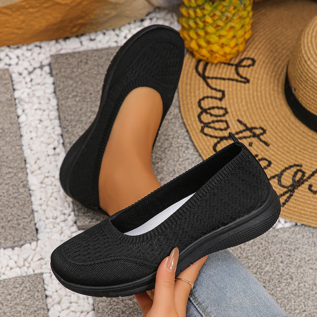 Damen Slip-On Freizeitschuhe mit atmungsaktivem Obermaterial Drune