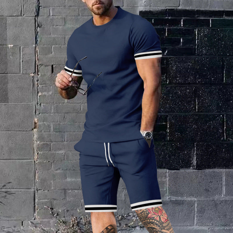 Herren Sportliches Freizeitset mit Kurzarmshirt und Short Drune