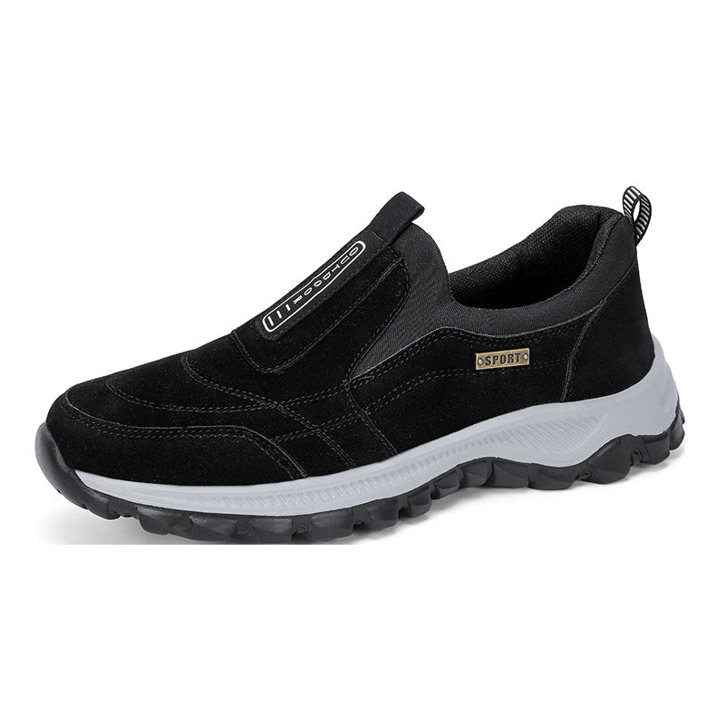 Herren robuste Slip-On Outdoor-Sneaker aus Veloursimitat mit griffiger Trailsohle Drune