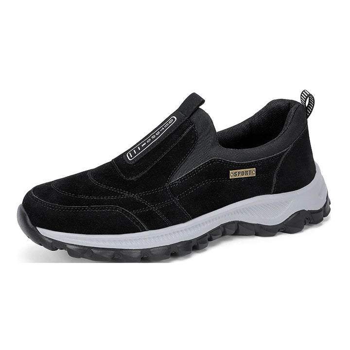 Herren robuste Slip-On Outdoor-Sneaker aus Veloursimitat mit griffiger Trailsohle Drune